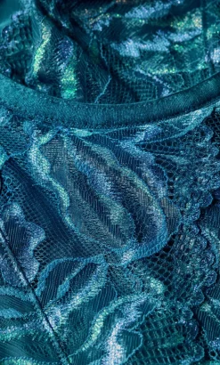 Ingrid Underwire Lace Bodysuit - teal
