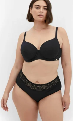 Iris 3 Pack Cotton Cheeky Panty - black