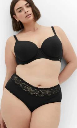 Iris 3 Pack Cotton Cheeky Panty - black