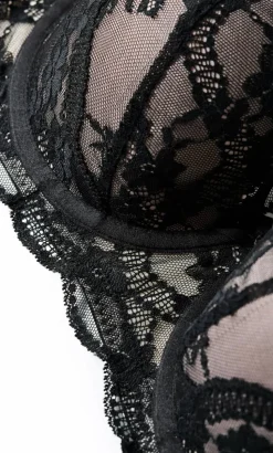 Isadora Uplift Lace Bra - black