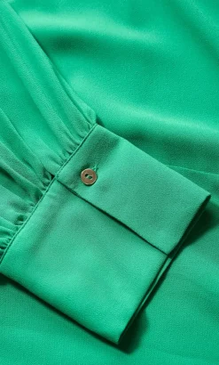 Jane Tie Hem Shirt - kelly green