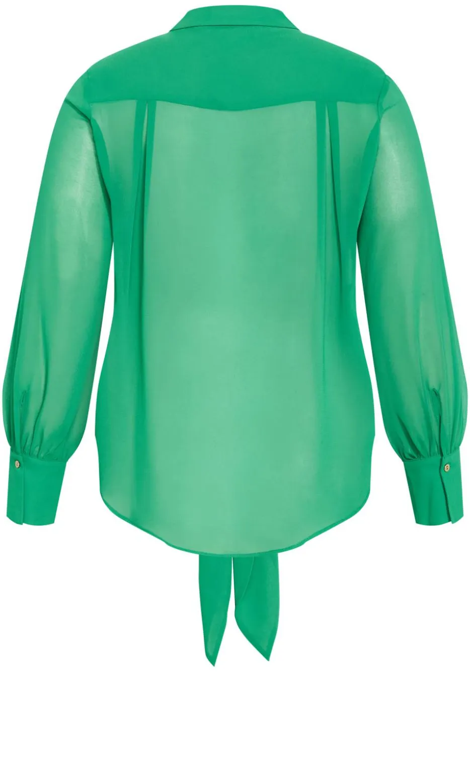 Jane Tie Hem Shirt - kelly green