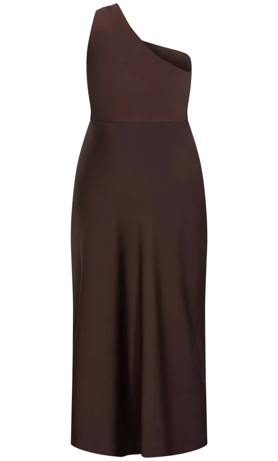 Jayne One Shoulder Maxi Dress - chocolate