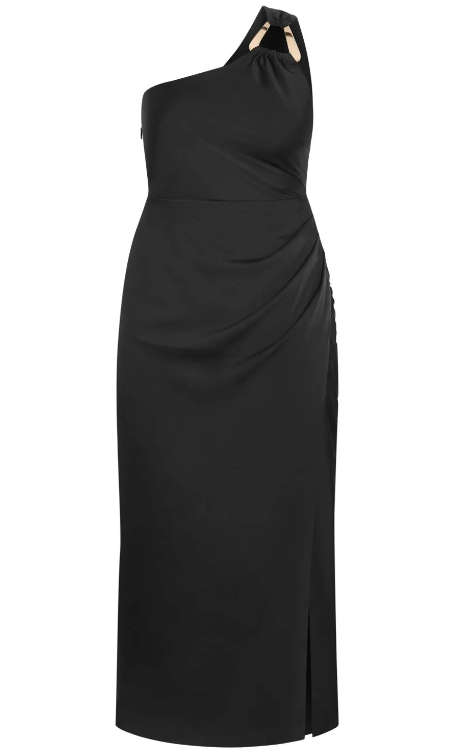 Jayne One Shoulder Maxi Dress - black