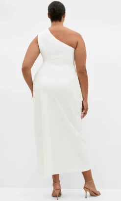 Jayne One Shoulder Maxi Dress - ivory