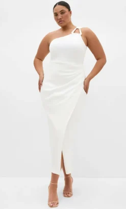 Jayne One Shoulder Maxi Dress - ivory