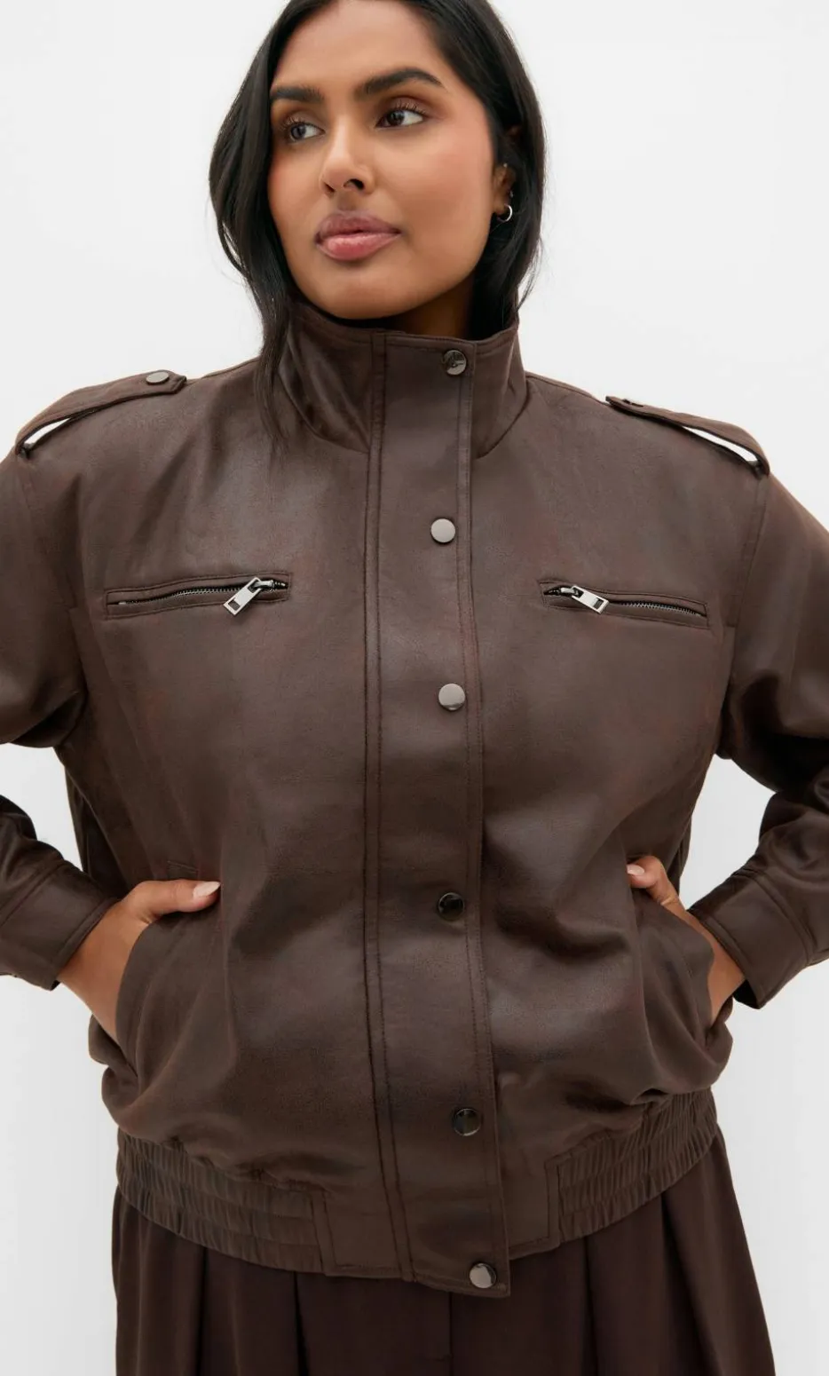 Jorja Bomber Jacket - chocolate