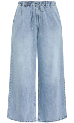 Jorja Wide Leg Crop Denim Pant - light wash