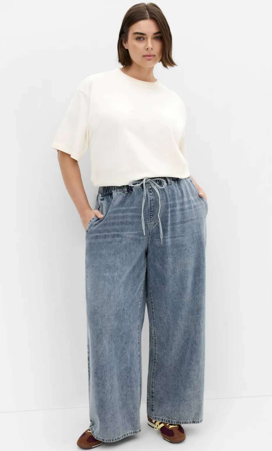 Jorja Wide Leg Denim Pant - light wash