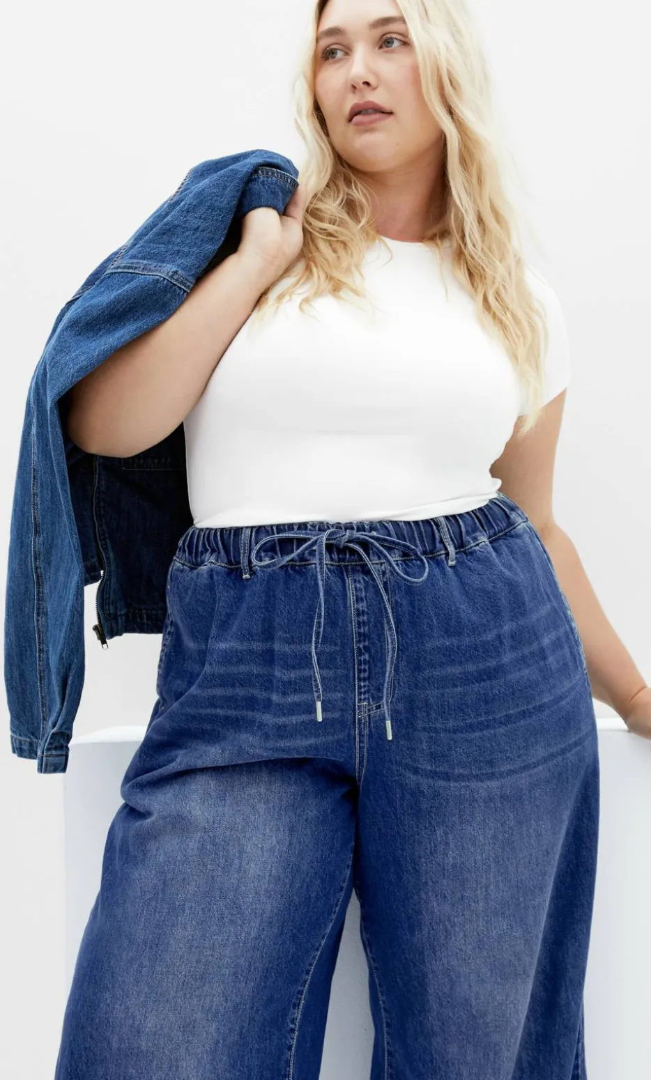 Jorja Wide Leg Denim Pant - mid wash