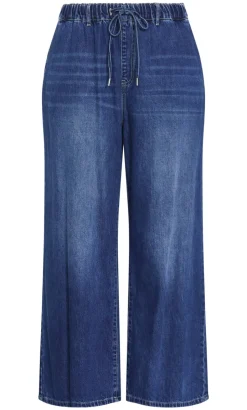 Jorja Wide Leg Denim Pant - mid wash