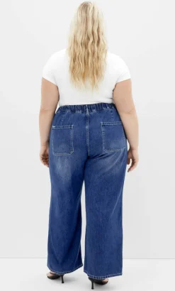 Jorja Wide Leg Denim Pant - mid wash