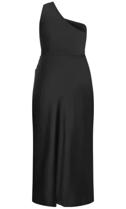 Joy One Shoulder Maxi Dress - black
