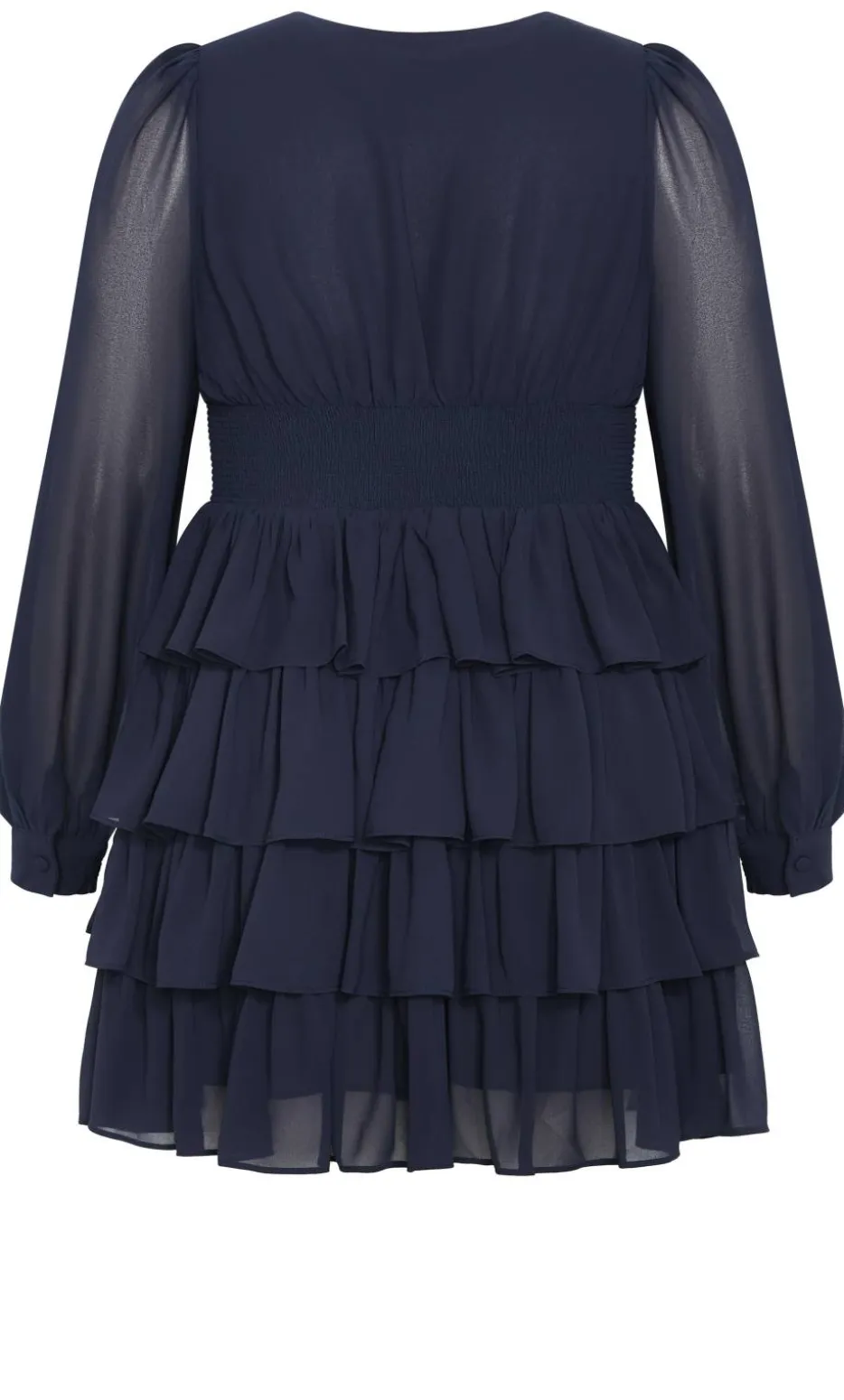 Juliette Tiered Mini Dress - navy