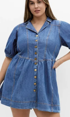 Kai Denim Mini Dress - mid wash