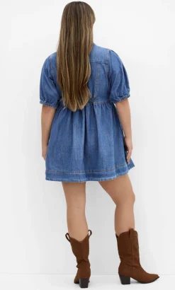 Kai Denim Mini Dress - mid wash