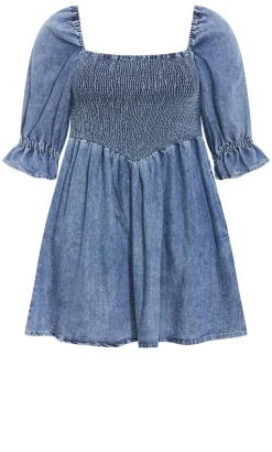 Kaitlyn Denim Mini Dress - light wash