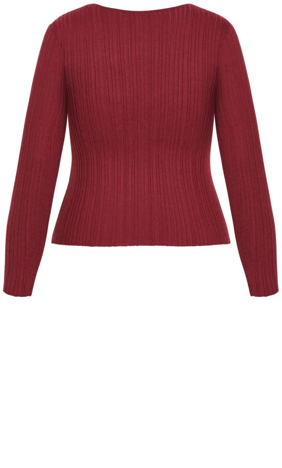 Kaleigh Twist Detail Knit Jumper - dark cherry