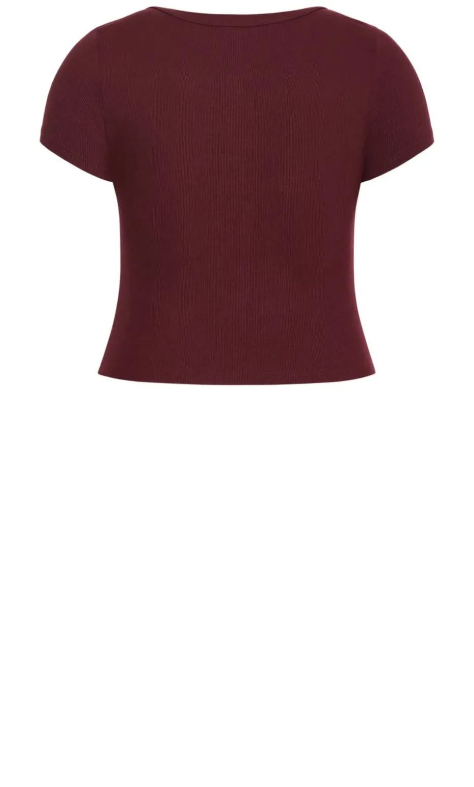 Kara Henley Rib Tee - wildberry