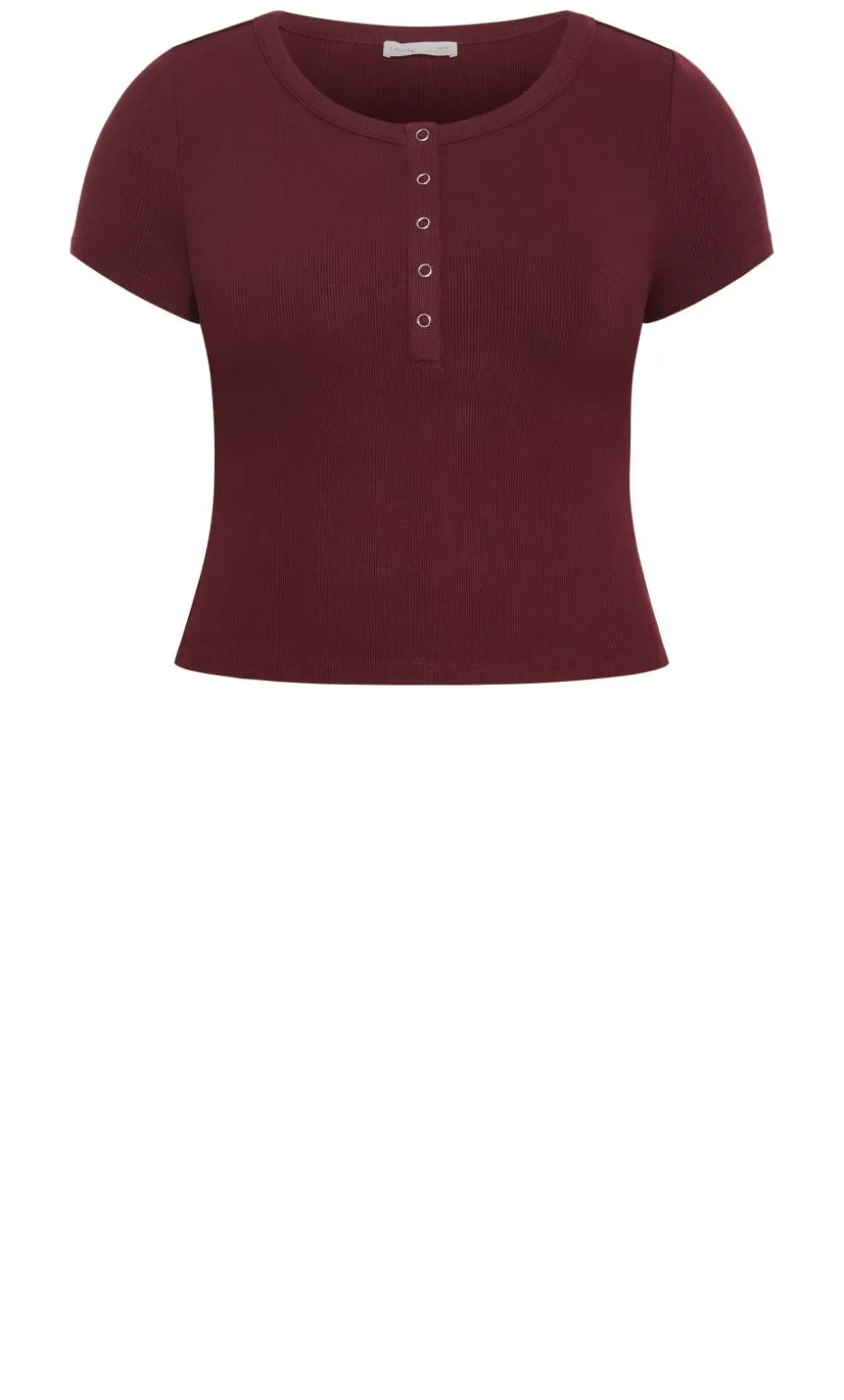 Kara Henley Rib Tee - wildberry