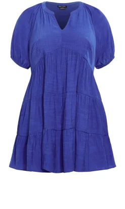 Kara Tiered Mini Dress - marine