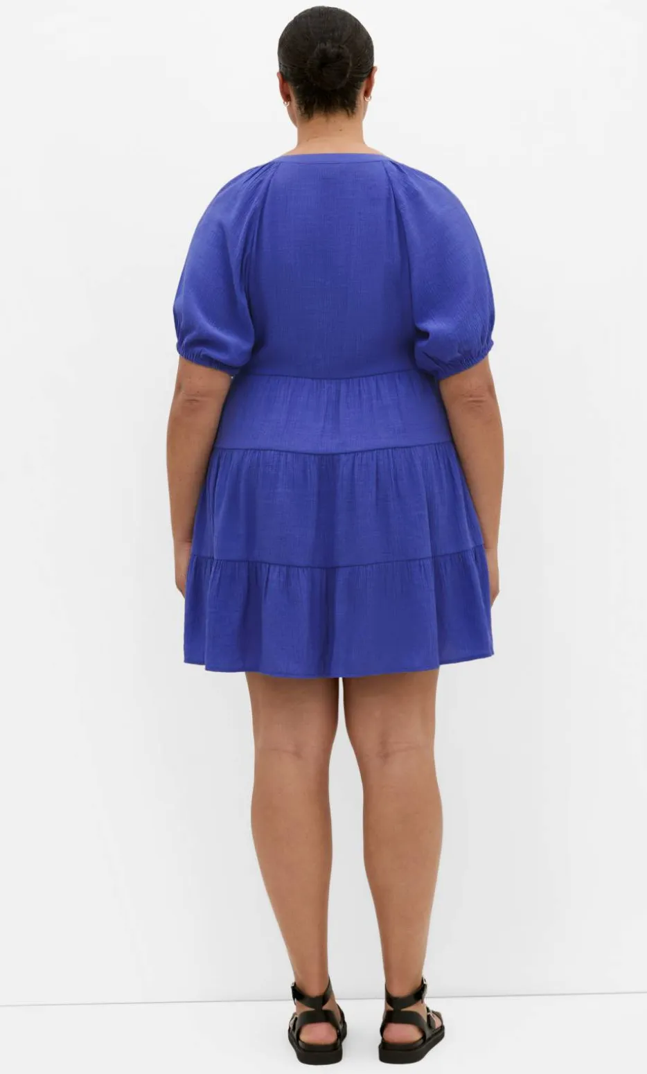 Kara Tiered Mini Dress - marine