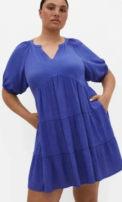 Kara Tiered Mini Dress - marine