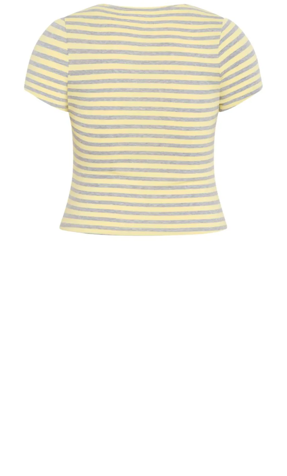 Karla Short Sleeve Stripe Tee - lemon