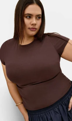 Karla Short Sleeve Tee - chocolate