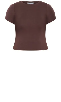 Karla Short Sleeve Tee - chocolate
