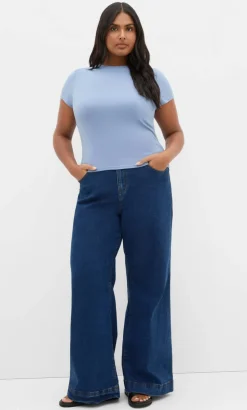 Karla Short Sleeve Tee - dusty blue