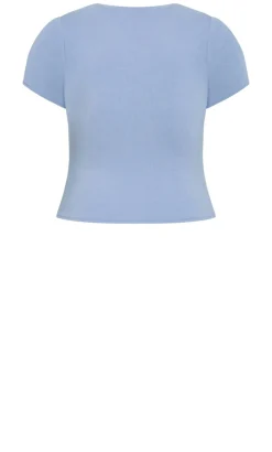 Karla Short Sleeve Tee - dusty blue