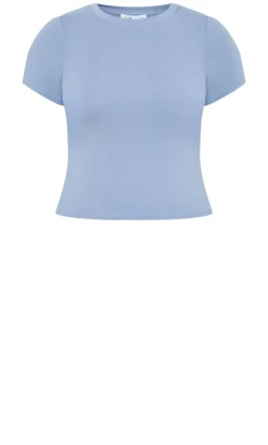 Karla Short Sleeve Tee - dusty blue
