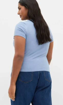 Karla Short Sleeve Tee - dusty blue