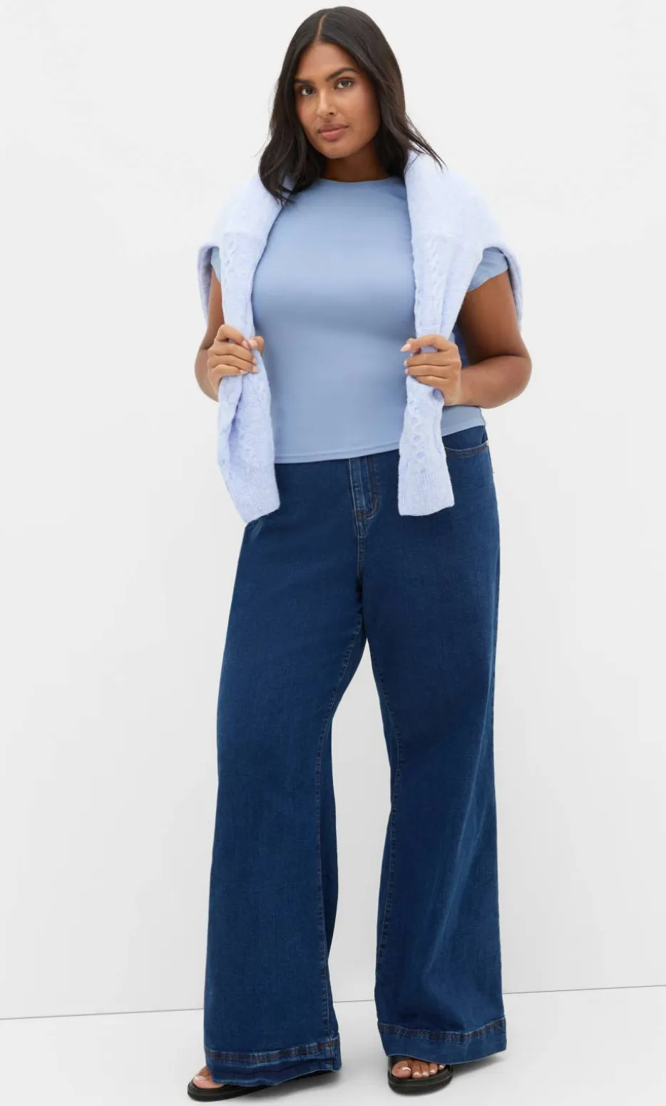 Karla Short Sleeve Tee - dusty blue