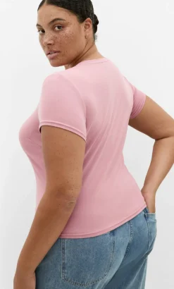Karla Short Sleeve Tee - dusty rose