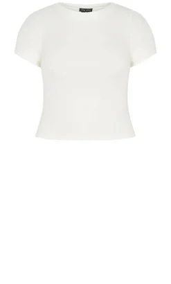 Karla Short Sleeve Tee - ivory