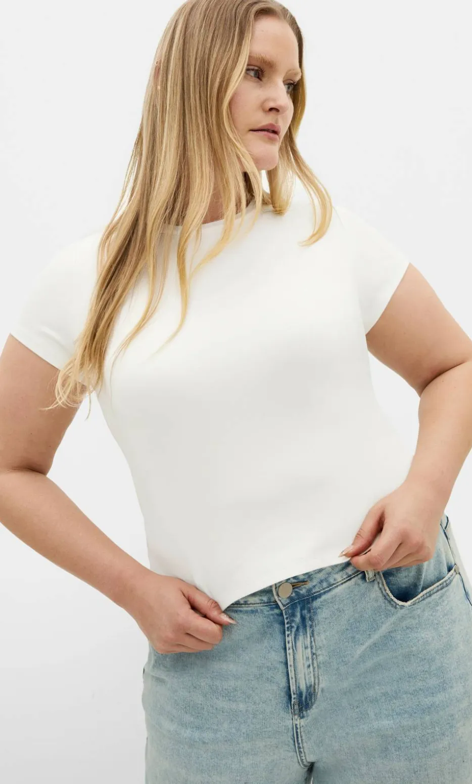 Karla Short Sleeve Tee - ivory
