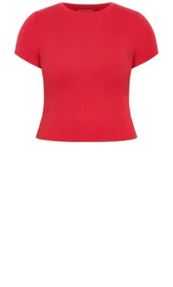 Karla Short Sleeve Tee - red