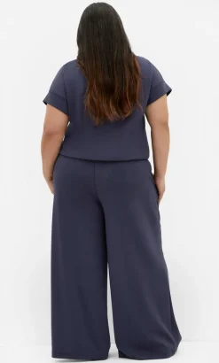 Kay Wide Leg Track Pant - navy