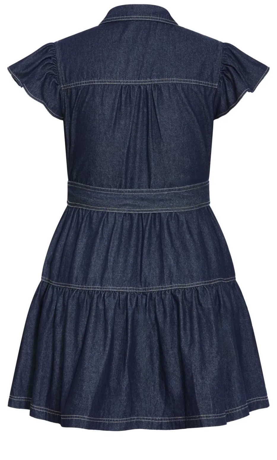 Kelsie Denim Mini Dress - dark wash