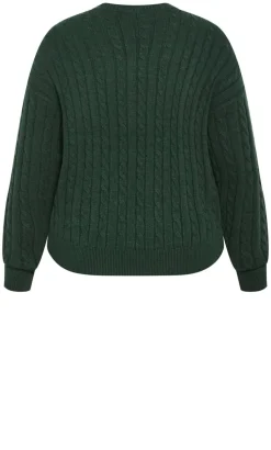 Kenia Crew Neck Knit Jumper - hunter green