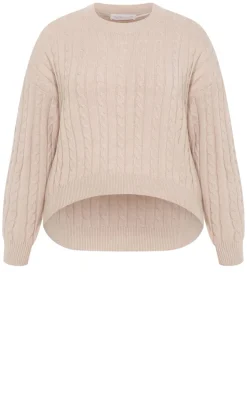 Kenia Crew Neck Knit Jumper - light taupe