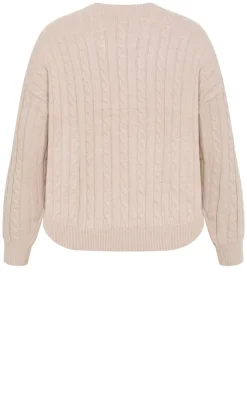 Kenia Crew Neck Knit Jumper - light taupe