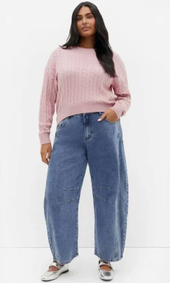 Kenia Crew Neck Knit Jumper - pale pink