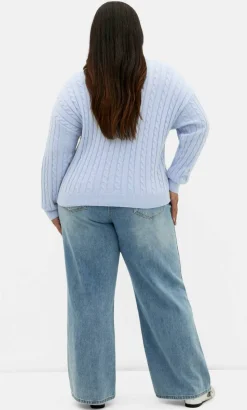 Kenia Crew Neck Knit Jumper - sky blue