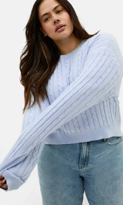 Kenia Crew Neck Knit Jumper - sky blue