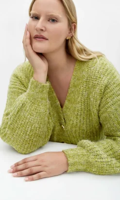 Kiara V Neck Cardigan - matcha