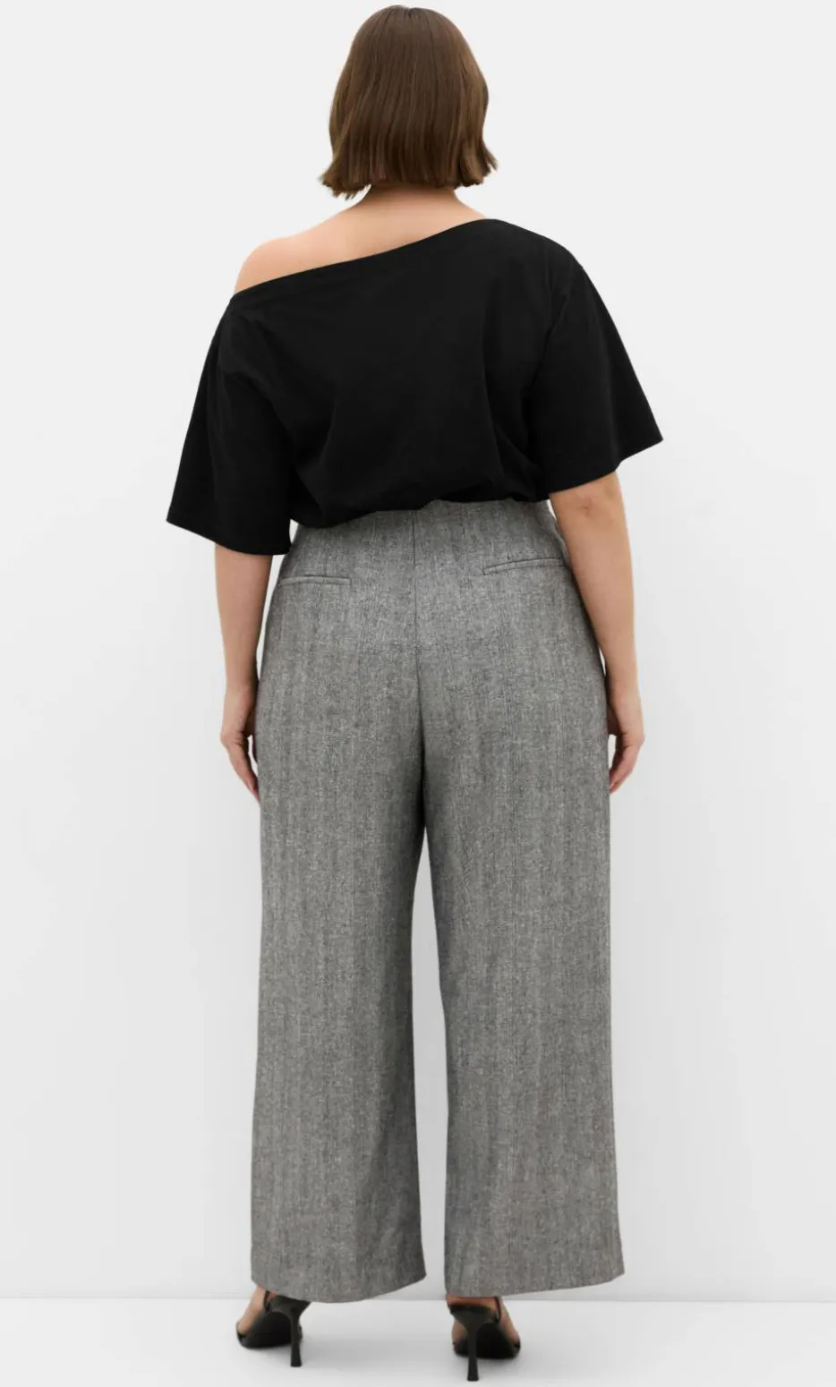 Kings Road Wide Leg Pant - herringbone
