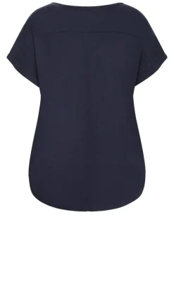 Kiran Hi-Lo Tee - navy